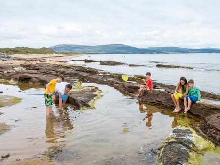 Rockpools at beach near Grannie's Heilan' Hame Holiday Park