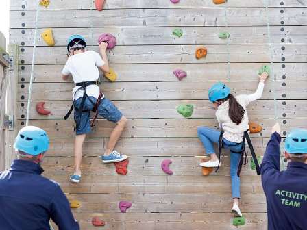 Climbing wall at Haven Rockley Park