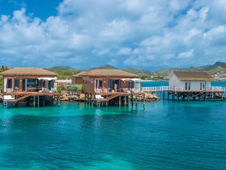 Accommodation over the water at Sandals Grande St. Lucian 