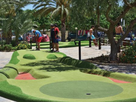 Minigolf at Eurocamp Sanguli Campsite in Spain