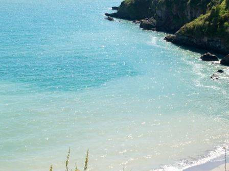 Beach next to South Bay Holiday Park in Devon