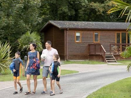 Family at St Minver Holiday Park in Cornwall