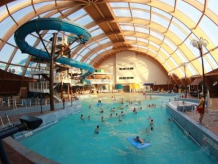 Blue lagoon swimming pool at Bluestone National Park Resort