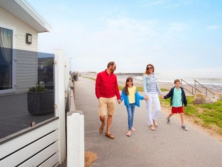 Family at Trecco Bay Holiday Park