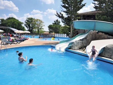 Swimming pool at La Garangeoire Campsite in France