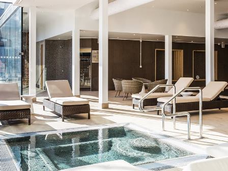 Swimming pool at Warner Studley Castle Hotel