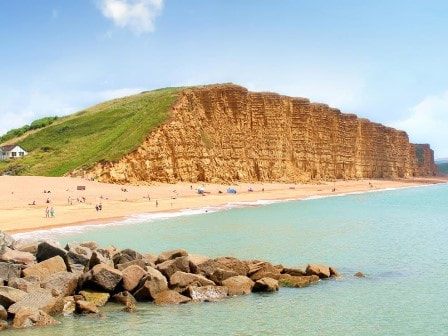 Beach near West Bay Holiday Park