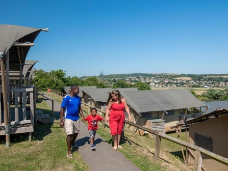 Glamping village at West Bay Holiday Park