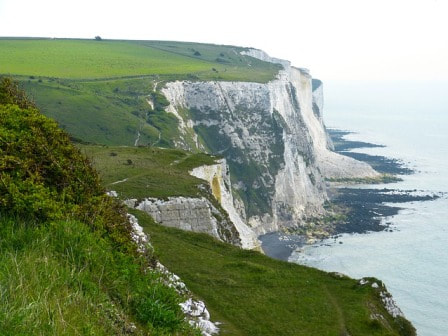 White cliffs of Dover in Kent