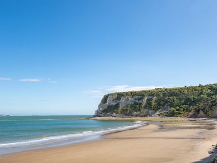 Whitecliff Bay beach on the Isle of Wight